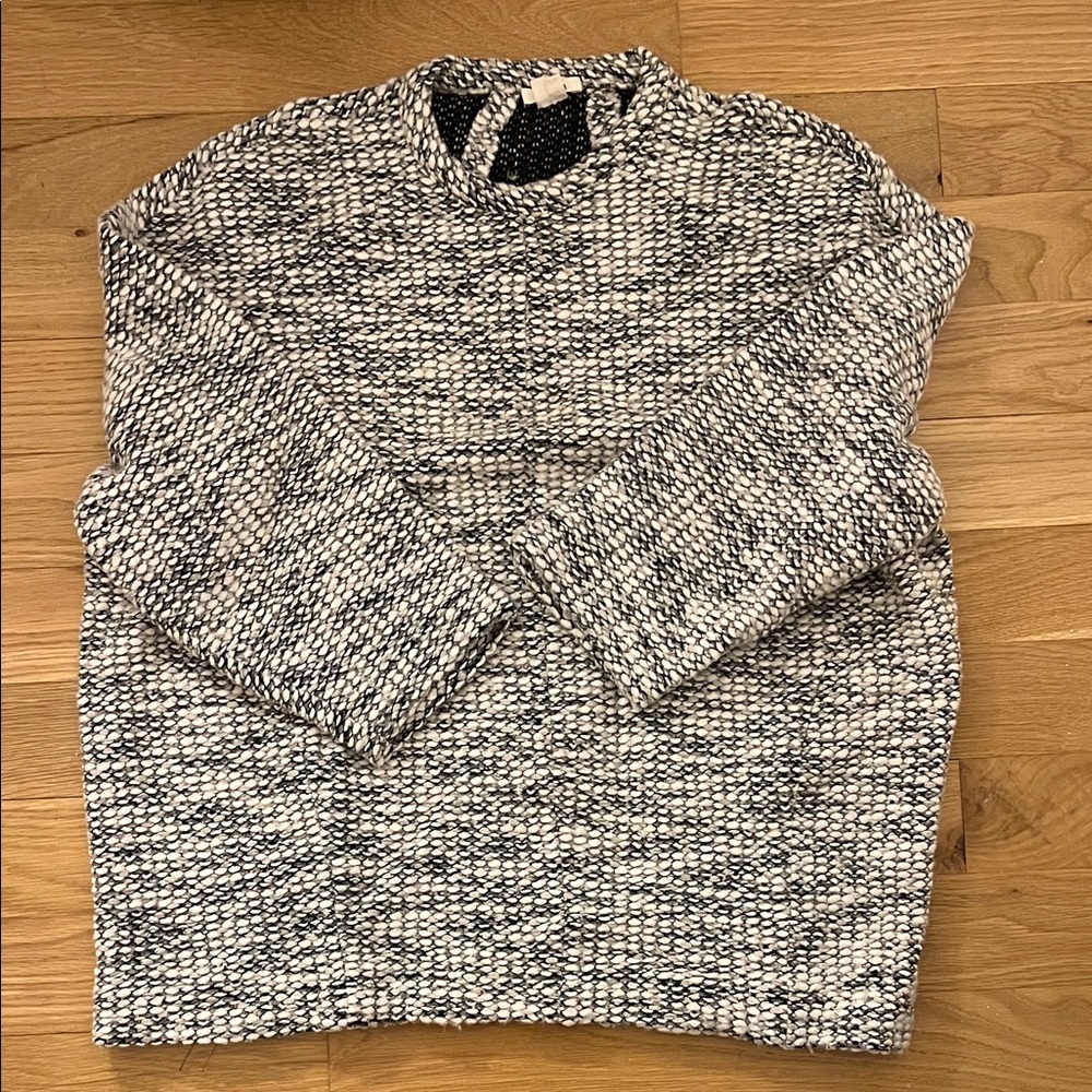 Women’s Helmut Lang Black and White Oversized Sweater